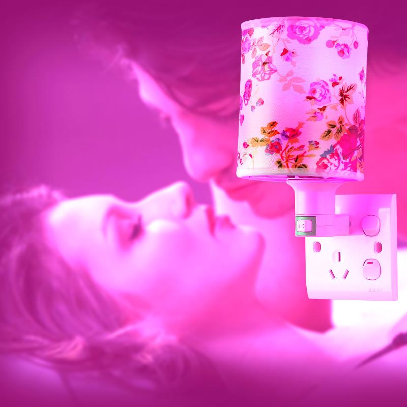 浪漫夫妻卧室情趣调灯带遥控开关插座LED粉情侣氛围小夜灯 遥控款【浪漫粉】