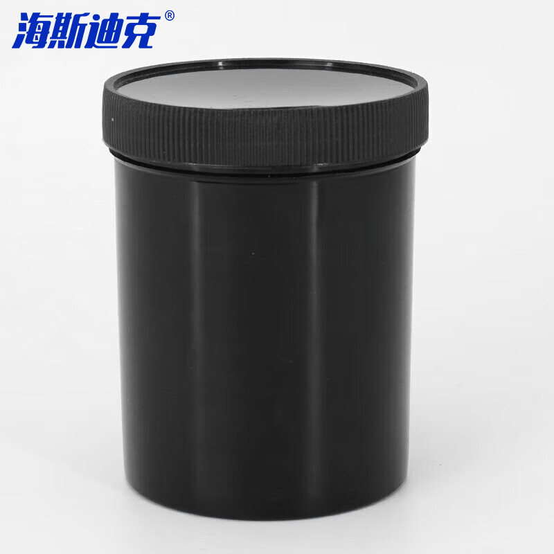 海斯迪克 密封罐 加厚塑料瓶广口油墨罐 大口直立桶 存储罐密封桶 黑色1000m