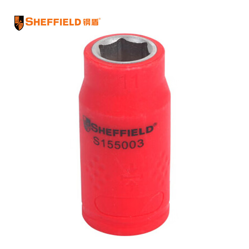 钢盾SHEFFIELD S155215 3/8英寸注塑型单色绝缘公制套筒15mm