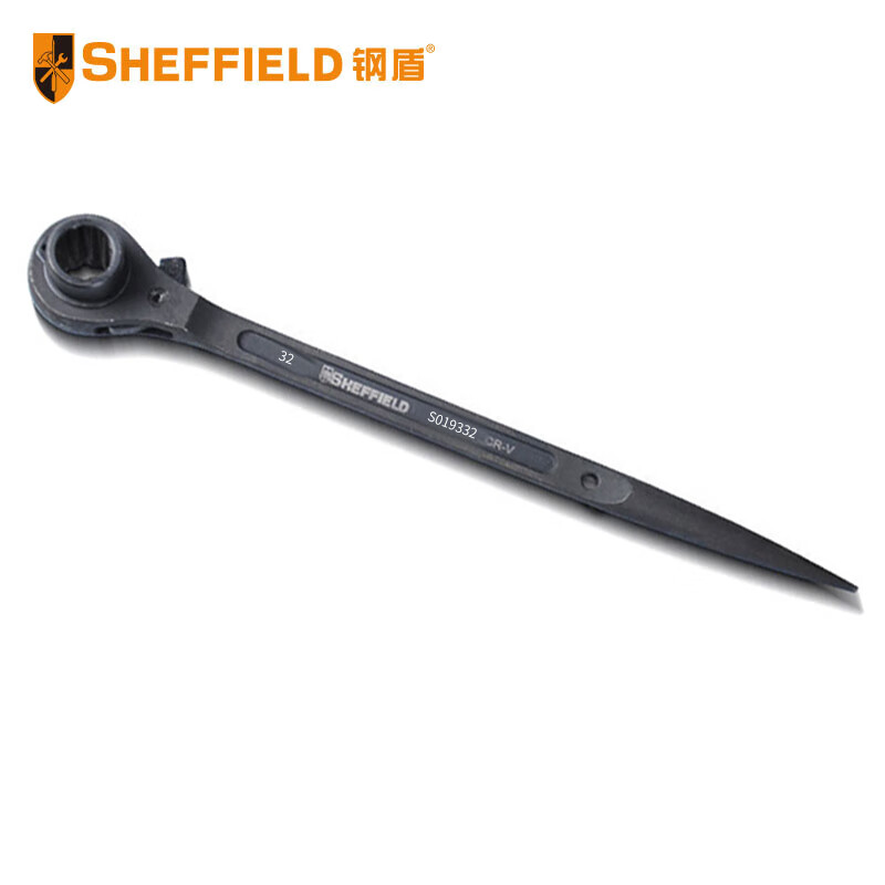 钢盾 SHEFFIELD S019332  公制双口尖尾棘轮扳手32x36mm 