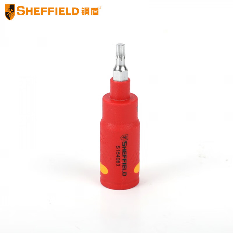 钢盾SHEFFIELD S154066 1/4英寸系列注塑型双色绝缘花型旋具套筒