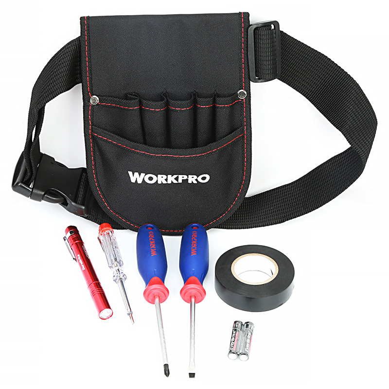 万克宝（WORKPRO）工具套装 工具组套 木工腰包 帆布加厚五金工具包套装