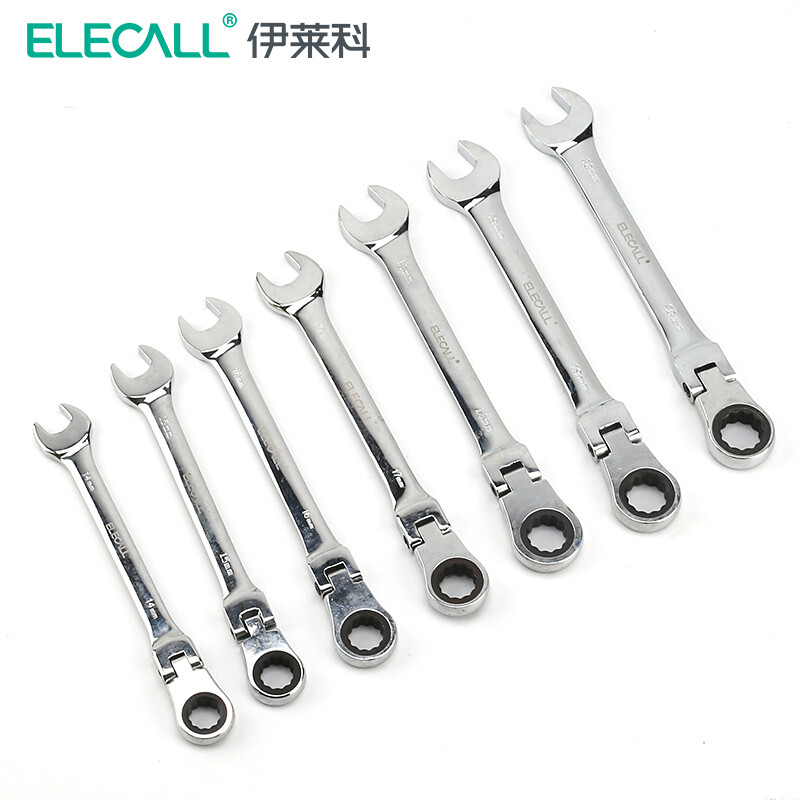 伊莱科（ELECALL）活动头棘轮扳手开口活口梅花两用摇头快速扳手五金工具 21