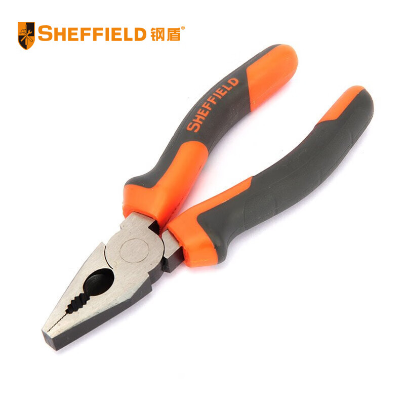 钢盾 SHEFFIELD S045003  双色柄钢丝钳8多功能省力型钢丝钳老虎