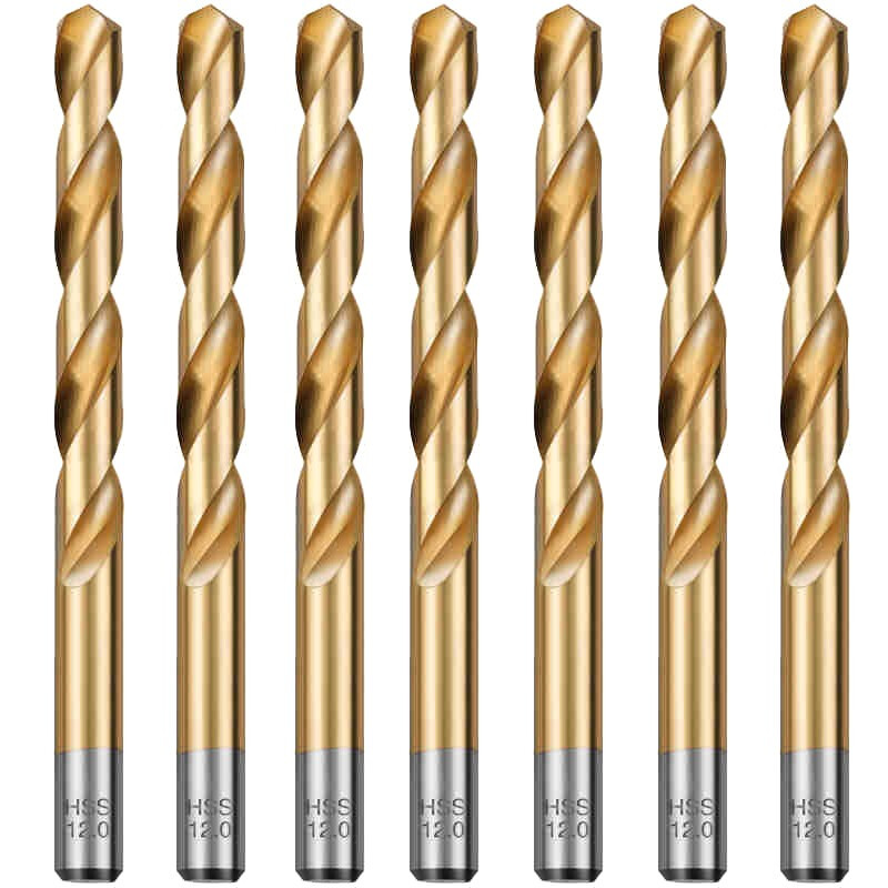 佰瑞特高速钢镀钛钻头含钴麻花钻头套装钢铁金属铝合金不锈钢专用打孔钻头高硬度直柄手