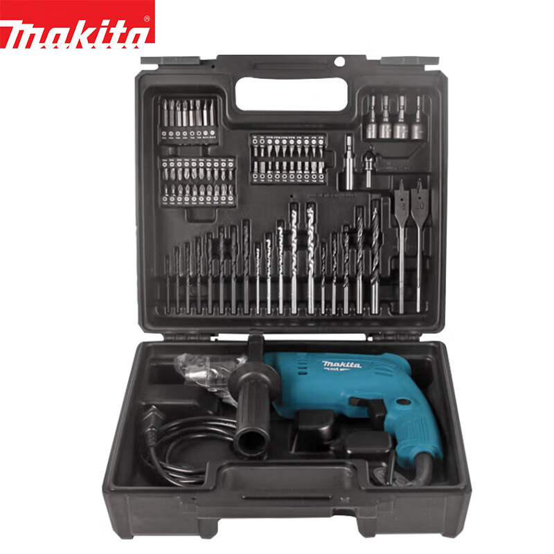 牧田（MAKITA）M0801BX1 冲击钻电动工具套装多功能家用打孔电动螺丝刀