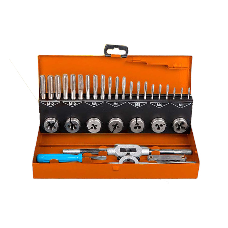 钢盾（SHEFFIELD）S133002 32件套公制高速钢丝锥板牙组套丝锥扳手