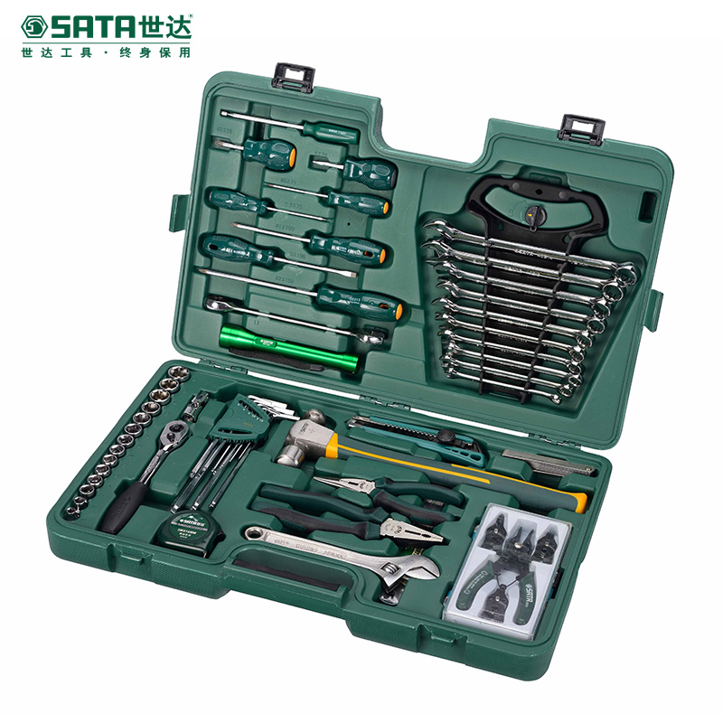 世达（SATA） 58件套装机修组套手动工具组合6.3MM 10MM 12.5M