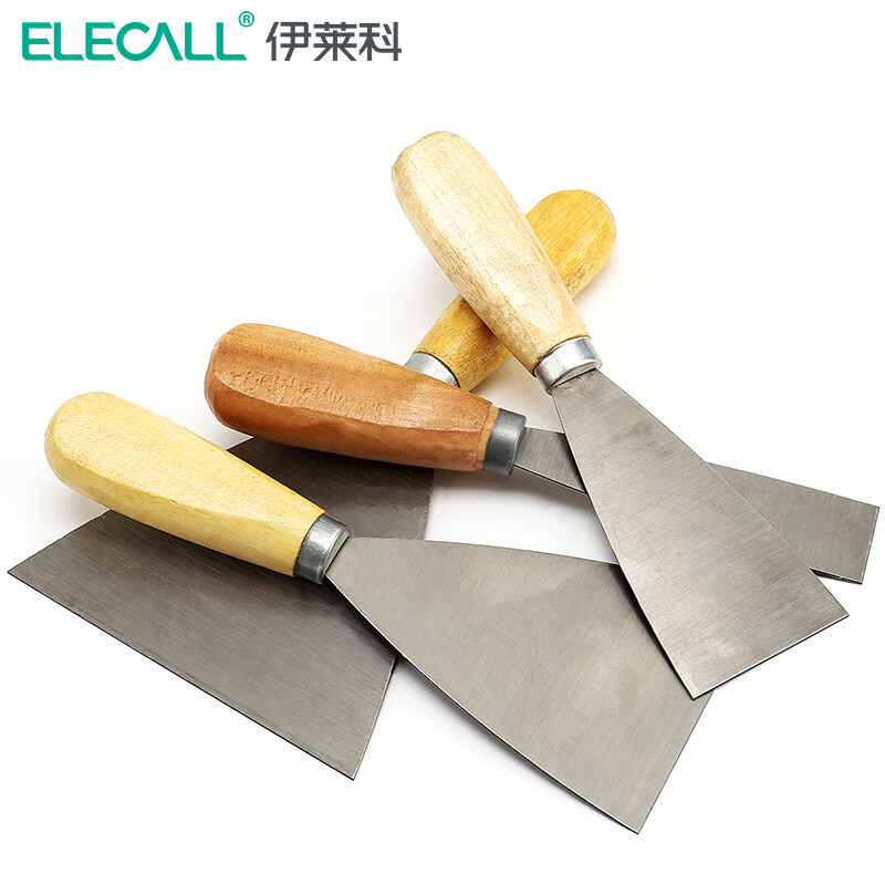 伊莱科（ELECALL）高碳钢油清洁刮刀灰铲刀油灰刀1寸2寸3寸5寸套装铲刀手动