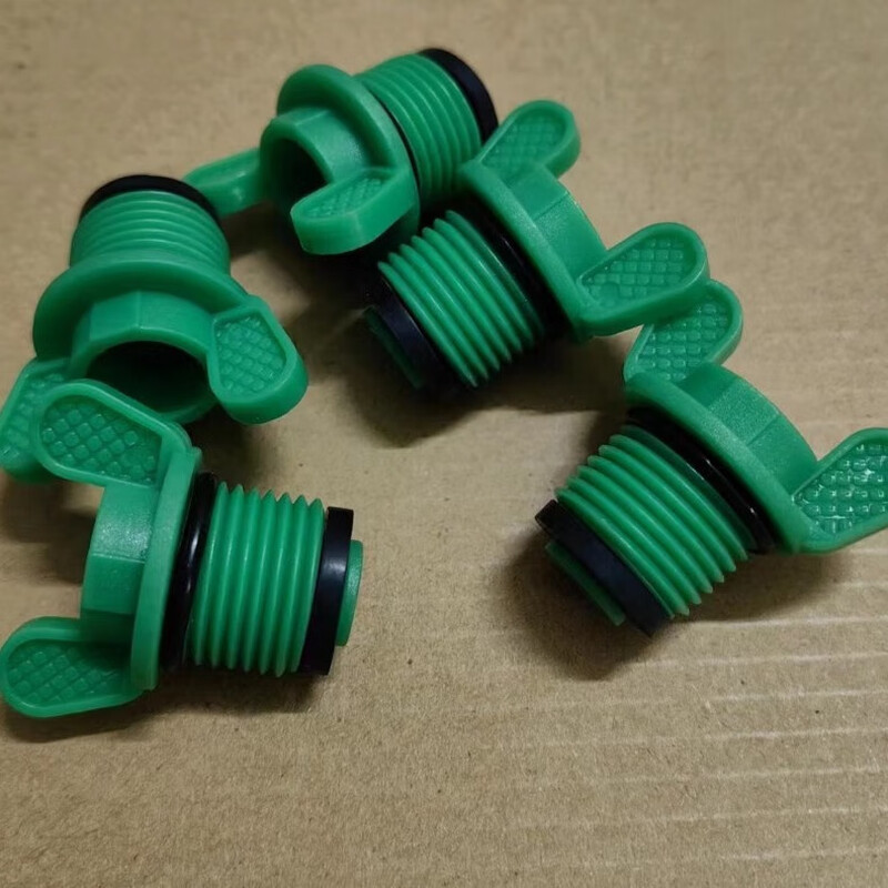 找钢巴巴 塑料外丝堵头ppr塑胶外牙 水管堵头水暖配件 100个/包 绿扳手4分