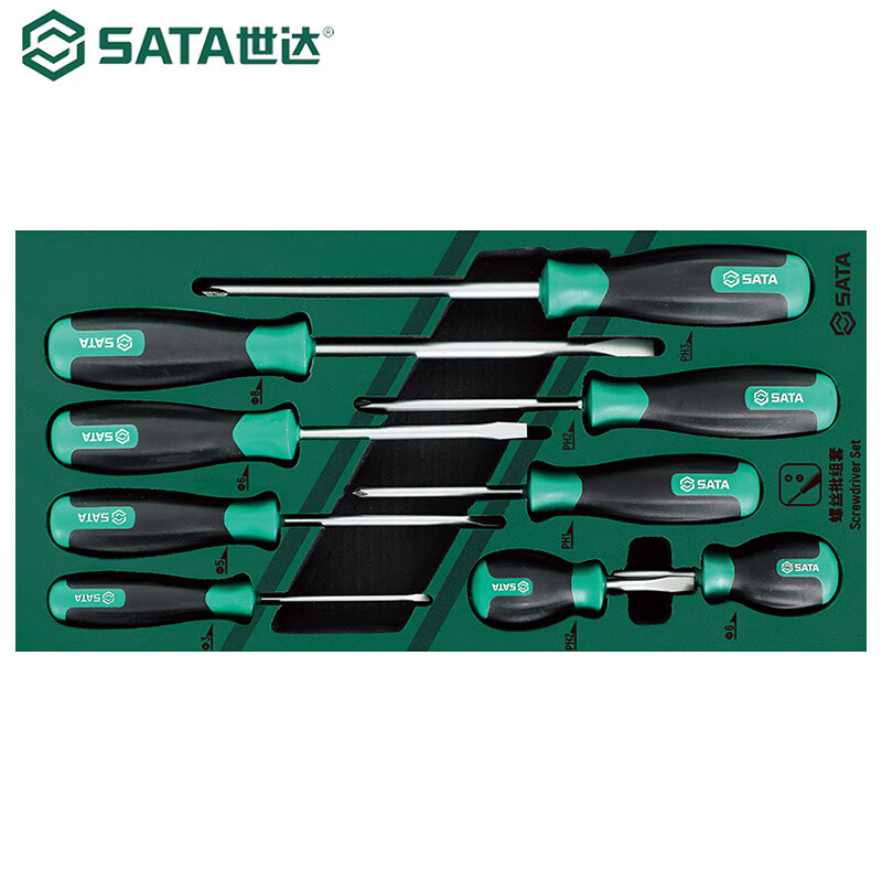 世达（SATA）9件T系列十字一字螺丝刀起子套装 09913A