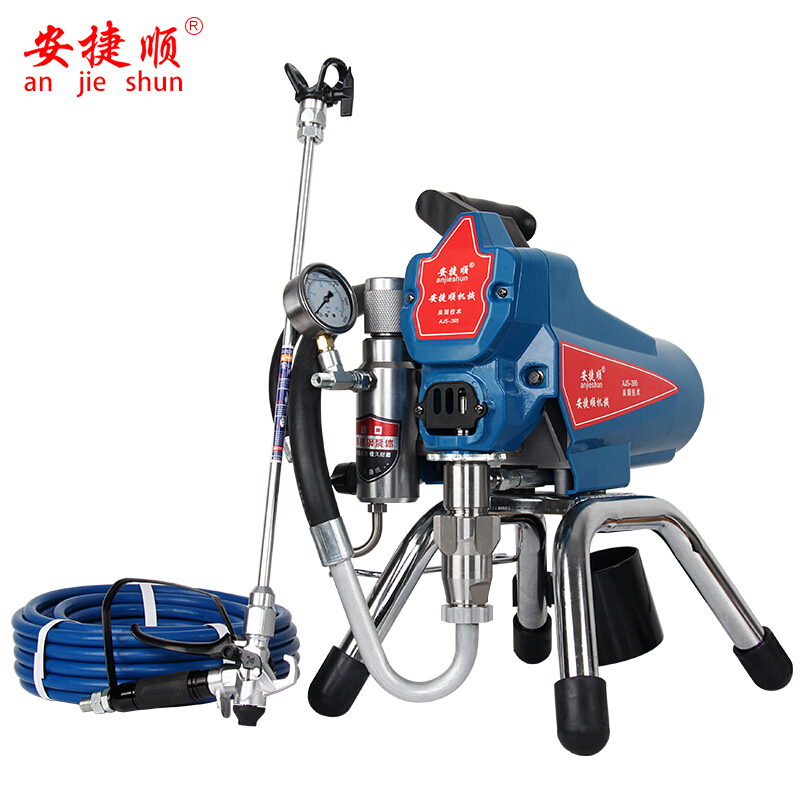 安捷顺AJS-495电动多功能喷涂机大功率防防水涂料喷涂料机高压无气喷涂机内外墙