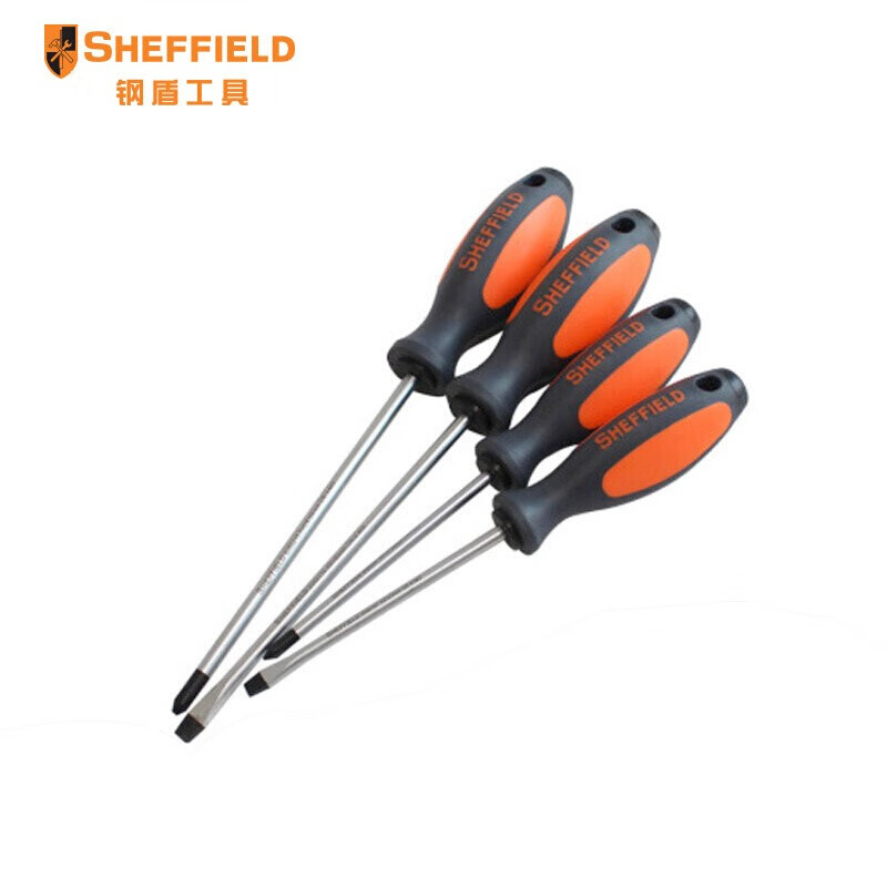 钢盾 SHEFFIELD S056003  4件套吊卡式螺丝批 螺丝刀带强磁 家