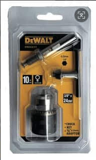 DWAQC01六角转三爪夹头1.5-10mm(有匙) 金属夹头（泡壳包装）