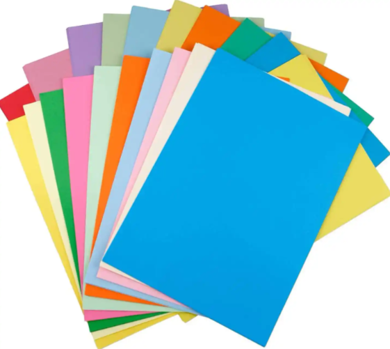 A4彩纸 彩色卡纸4K8K开 大张厚硬卡纸 黑白卡牛皮纸 手工折纸剪纸封面纸 彩