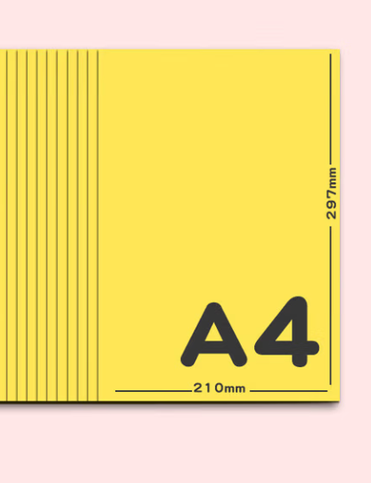 A4彩纸 彩色卡纸4K8K开 大张厚硬卡纸 黑白卡牛皮纸 手工折纸剪纸封面纸 彩