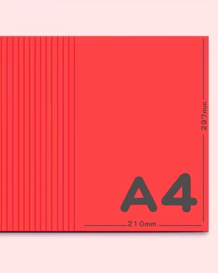 A4彩纸 彩色卡纸4K8K开 大张厚硬卡纸 黑白卡牛皮纸 手工折纸剪纸封面纸 彩